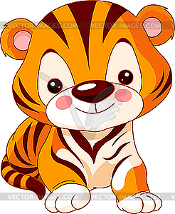 Funny Tiger - vector clipart