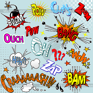 Comic explosions - vector clipart