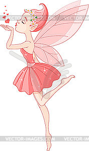 Blowing kisses Fairy - vector image