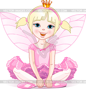 Little fairy ballerina - vector clip art