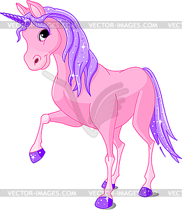 Pink Unicorn - vector clipart