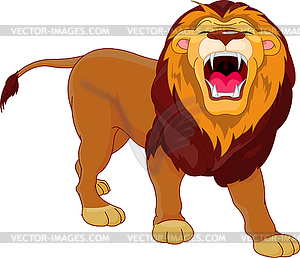 Roaring lion - vector clipart