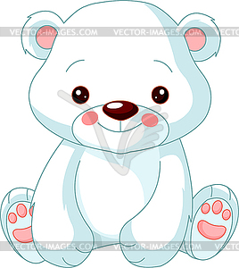 Funny Polar Bear - vector image