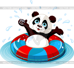 Summer fun Panda - vector image