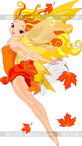 Autumn fairy - vector image