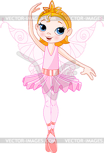 Cute fairy ballerina - vector clipart