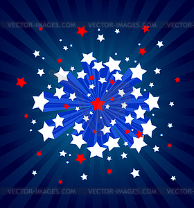 American starburst background - stock vector clipart