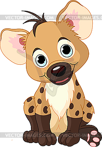 Hyena puppy - vector clip art