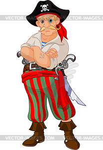 Cartoon pirate - royalty-free vector image