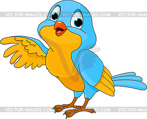 Cute Cartoon Bird - vector image