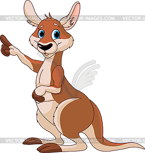 Cartoon Kangaroo - vector clipart