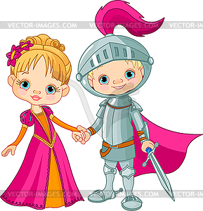 Medieval Boy and Girl - vector image