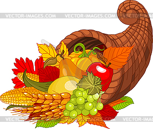 Horn of plenty - vector clipart