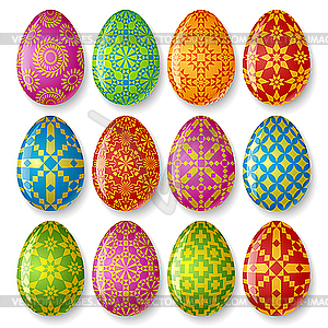 Set of easter eggs - vector image
