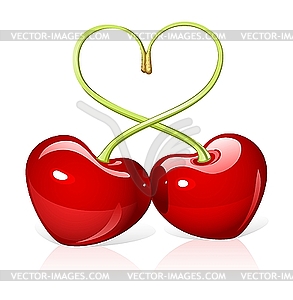 Cherry love - vector image