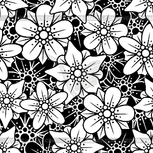 Floral seamless background - vector clipart