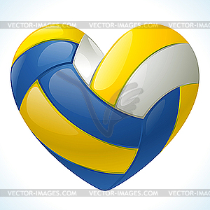 I love volleyball - vector image