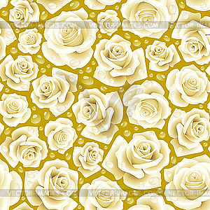 White Rose seamless background - vector image