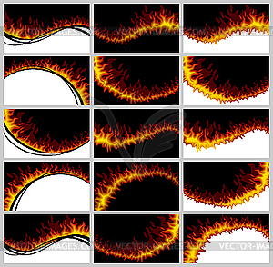 Fiery cards set 2 - vector clipart / vector image