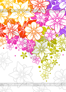 Floral colorful background  - vector image