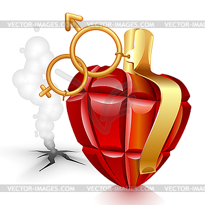 Grenade heart - royalty-free vector image