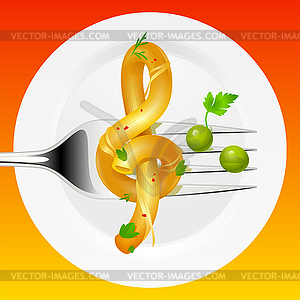 Music of taste - vector image