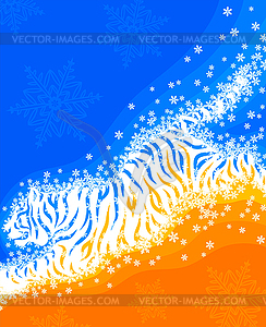 Новый год Тигра открытку - рисунок в векторе