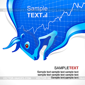 Bull frame. Business and finance symbol - vector image