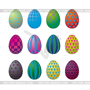 Op Art Easter Eggs - vector clipart