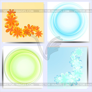 Set of 4 abstract backgrounds - vector clip art
