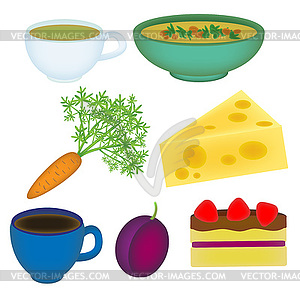 Set of food icons - vector clipart