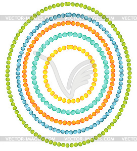 Beads frames set - royalty-free vector clipart