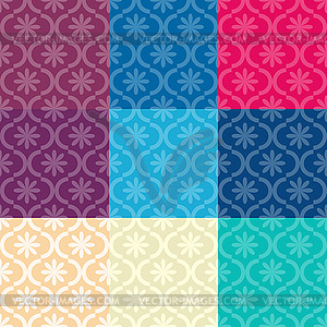 Set of seamless pattern different colors - vector image