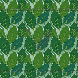 Бесшовные листьев шаблон два слоя - цветной векторный клипарт