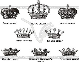 Dutch crowns - vector clipart