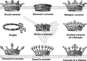Французские короны - стоковое векторное изображение