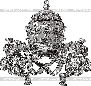 Papal tiara - vector image