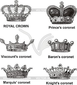 Portugese crowns - vector clipart