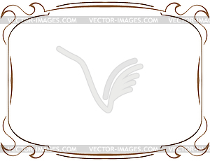 Multilayer brown frame - vector clipart