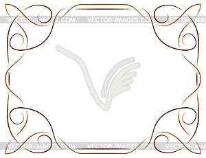 Multilayer brown frame - vector image