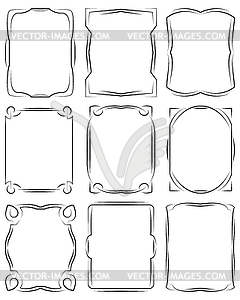 Set of frames design elements. Editable file - vector clipart