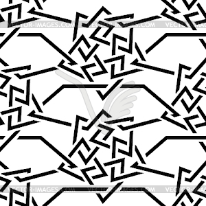 Бесшовные черный орнамент плетеная - векторное изображение клипарта