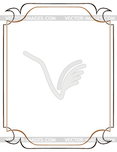 Brown frame - vector clipart