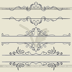 Set. Frames and borders. Hand drawing - vector image