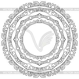 Set of round frames - vector EPS clipart