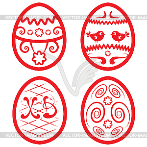 Easter set for design. beautiful eggs - vector image