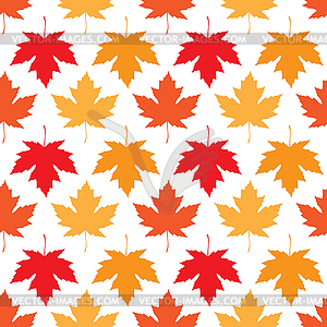 Seamless wallpaper. Autumn maple leaves - vector clip art