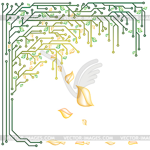 Electronic tree - vector clip art