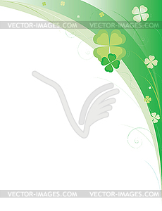 Green framework with leaves - vector clipart