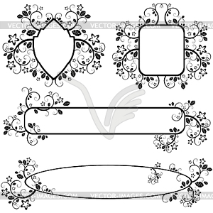 Frames with floral pattern - vector image